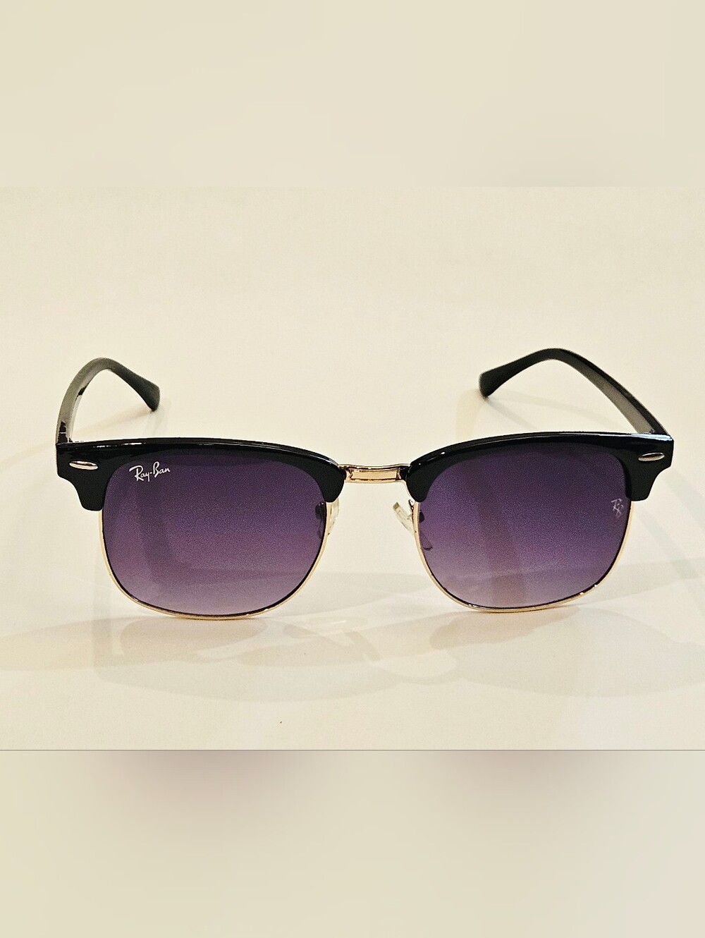 Ray-Ban RB3016 Clubmaster Purple Hue & Black Sunglasses RB 3016